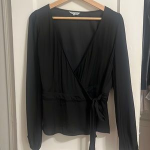 Naked zebra wrap long sleeve top